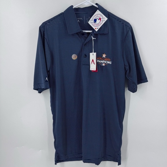 NWT Houston Astros 2017 World Series Champions ShortSleeve Polo Shirt - Picture 1 of 11